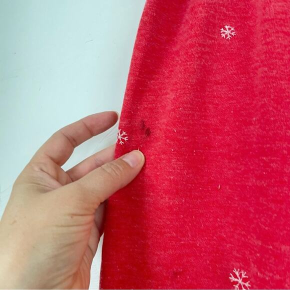 PJ Salvage Red Snowflake Print Jogger Sweatpants Womens M Pajamas Pants Casual - Picture 2 of 6